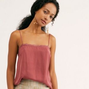 NWT Free People Deep Red Beyond Me Cami